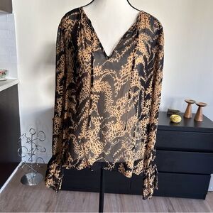 PAIGE Jojie Silk Blouse Size L